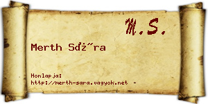Merth Sára névjegykártya