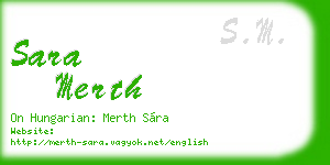 sara merth business card